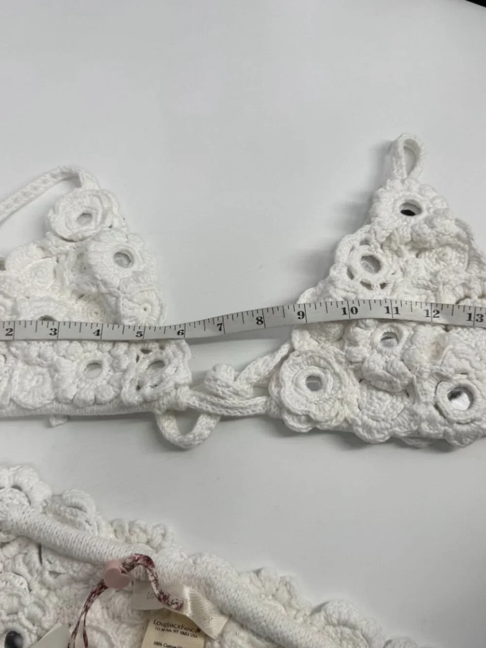 LoveShackFancy Ostelle Crochet Embellished Bikini Set - Size S/L Mixed NWT - Picture 12 of 13